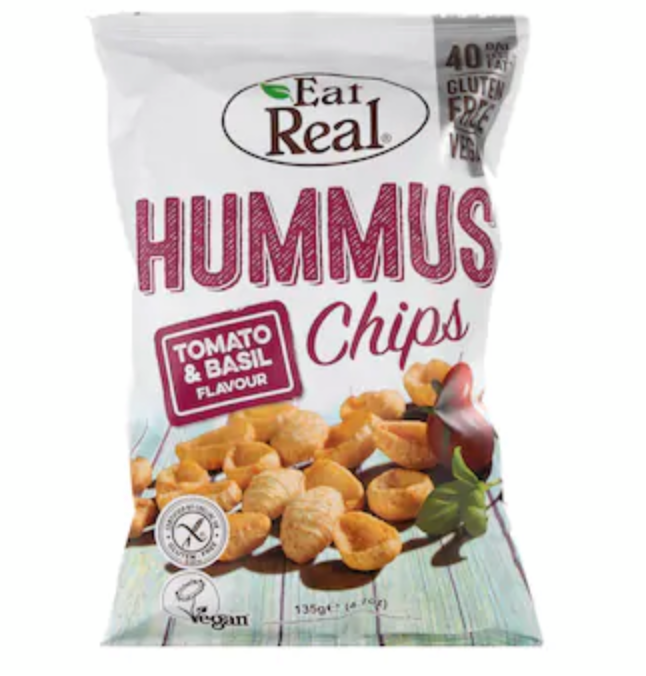 Eat Real Hummus Chips Tomato and Basil